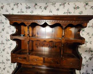 #68	China Cabinet 7 drawers 3 doors and 2 shelves wood (2 Piece) 53x18x80	 $60.00 
