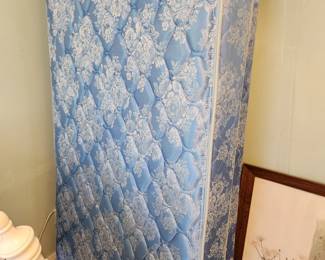 #99	Twin Mattress and box spring with headboard and frame	 $50.00 
