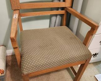 #96	Vintage solid wood block sturdy chair 	 $25.00 
