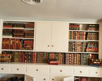 170 rare leatherbound books in perfect condition. Absolutely beautiful collection