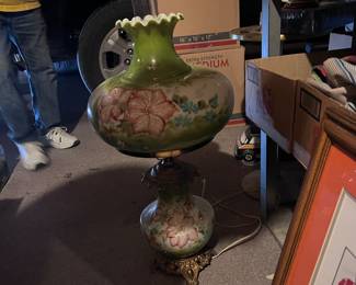 Double Globe Gone with the Wind Table Lamp