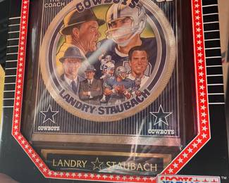 Cowboys NFL Superstar Collectors Plate - Tom Landry & Roger Staubach