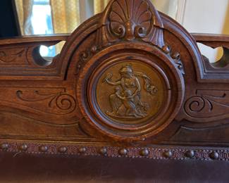 Carved medallion on sofa