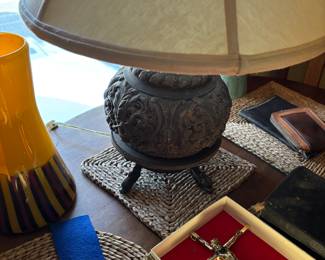 Heavy cast iron lamp