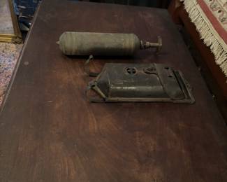 Griswold Mailbox and antique fire extinguisher 