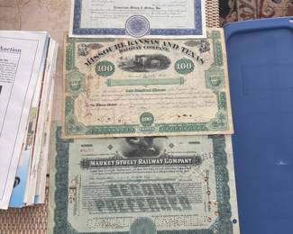 Stock certificates