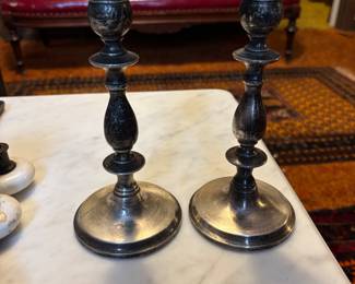 Fisher 19th century  sterling candlesticks