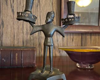 Old cast candle holder