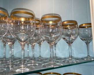 Gold Trimmed Glassware