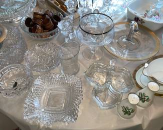 Crystal, China, Glassware, Etc.