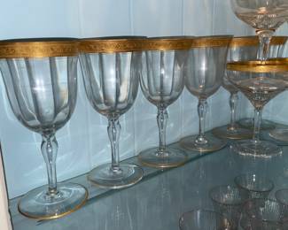 Gold Trimmed Glassware