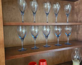 Set of 10 vino glasses $60 
Mikasa