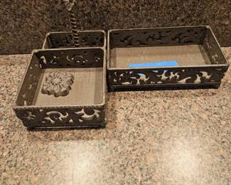 Matching metal bathroom sink accoutrements $25 for all (new)