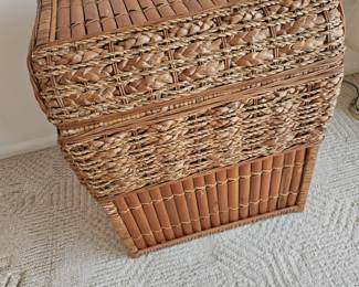 $50 wicker and rattan could be used as a hamper or a blanket storage