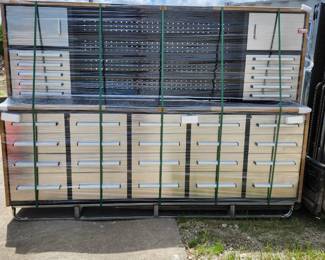 Unused 2024 Steelman 9.5ft 30 Drawer Workbench Stainless Steel 