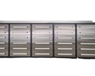 Unused 2024 Steelman 10FT-30DB Stainless Steel Work Bench with 30 Drawers.
