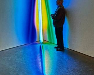FRANK RITTER (American, 1946-2023) PHOTOGRAPH | Colorful light exhibit. 9.5 x 7 in., sight - h. 21 x w. 17.5 in (frame)