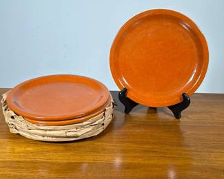 (6pc) SPANISH CERAMIC PLATES | dia. 10 in