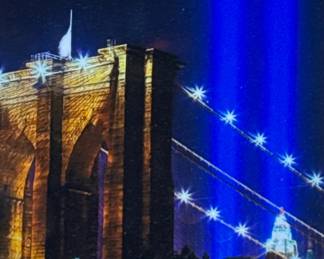 FRANK RITTER (American, 1946-2023) PHOTOGRAPH | Twin tower lights. 9.5 x 6.5 sight - h. 22 x w. 18 in (frame)