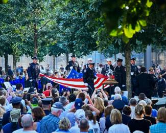 FRANK RITTER (American, 1946-2023) PHOTOGRAPH | Memorial scene. h. 15.5 x 19 in., sight - h. 22 x w. 32 in (frame)