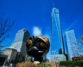FRANK RITTER (American, 1946-2023) | Freedom tower at day. h. 7 x 9.5 in, sight - h. 17 x w. 21.5 in (frame)
