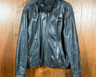 Coach Leather Jacket | Men’s black leather jacket by Coach, size medium.
