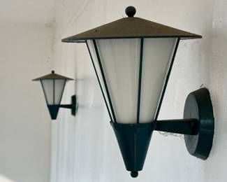 (2pc) Outdoor Wall Sconces | Light fixtures. - h. 11 x w. 10 x d. 10 in
