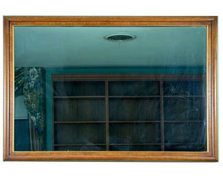 Gilt & Wood Wall Mirror | Tennis player form ceramic decanter. - h. 12 in