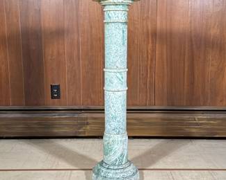 TURNED VARIEGATED STONE COLUMN | h. 40 x l. 10 x d. 10 in
