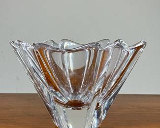 Orrefors Glass Vase |  h. 5.25 x dia. 8.25 in