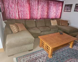 11' x 64"deep end chaises BAUHAUS 3 pice sectional