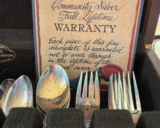 Oneida Community Silverplate 8 Pl Settings and Serving Pieces - and Storage Chest