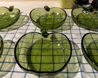 Green Orchard Apple Glass Dishes