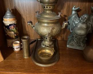 Samovar with Bowl, Platter and Handled Vessel