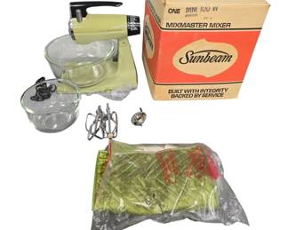 Vintage Sunbeam Mixer original box and attachments