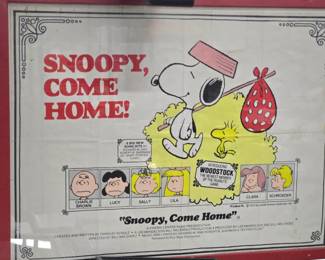 Framed Vintage Peanuts Poster