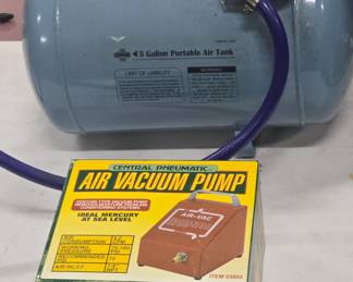 Air tank and vacuum pump