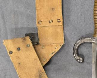 1869 Sharps rifle Sabre bayonet and scabbard