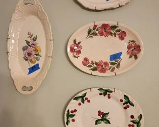 Antique oval plates shown here as a wall display.
