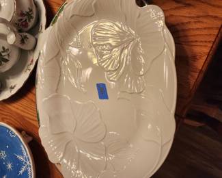 Large white flower platter.