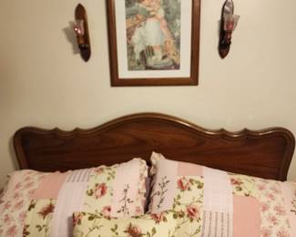 Full headboard with frame.   Sold separately or with matching bedroom set.