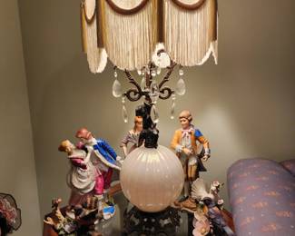 The other beautiful lamp that makes up a pair.