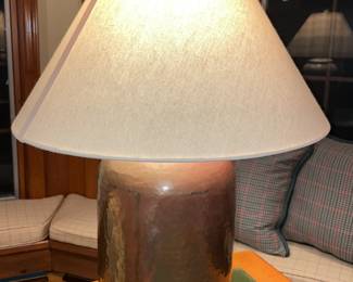 Large Copper Table Lamp