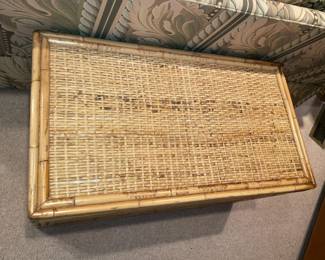 Fabulous Mid-Century Modern/Boho Bamboo Bench Storage Chest
