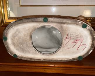 Genuine Antique Staffordshire England Lions With Glass Eyes (Stamped On Bottom)