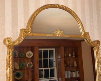 Gold Framed Scroll Work Wall Mirror