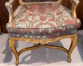 Accent Upholstered Wooden Arm Chair