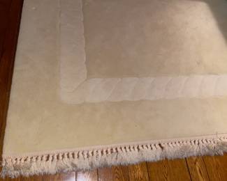 Large Living Room Cream Colored Rope Twist Rug