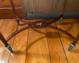 Beautiful Hand Painted Floral Round Wooden Table