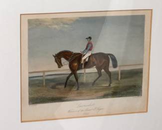 Antique Framed "Launcelot" Horse Print